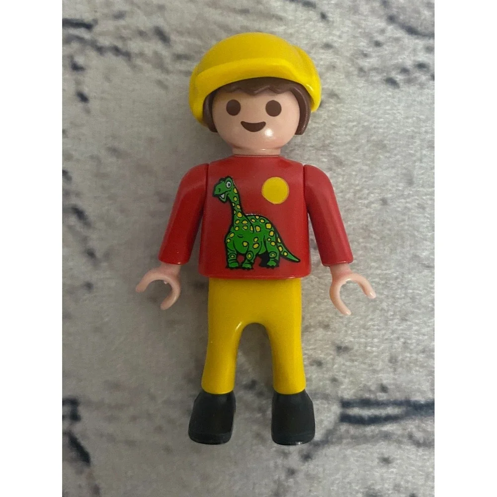 Vintage Playmobil Children Lot Of 4 With Instruments, Rocking House, Skis